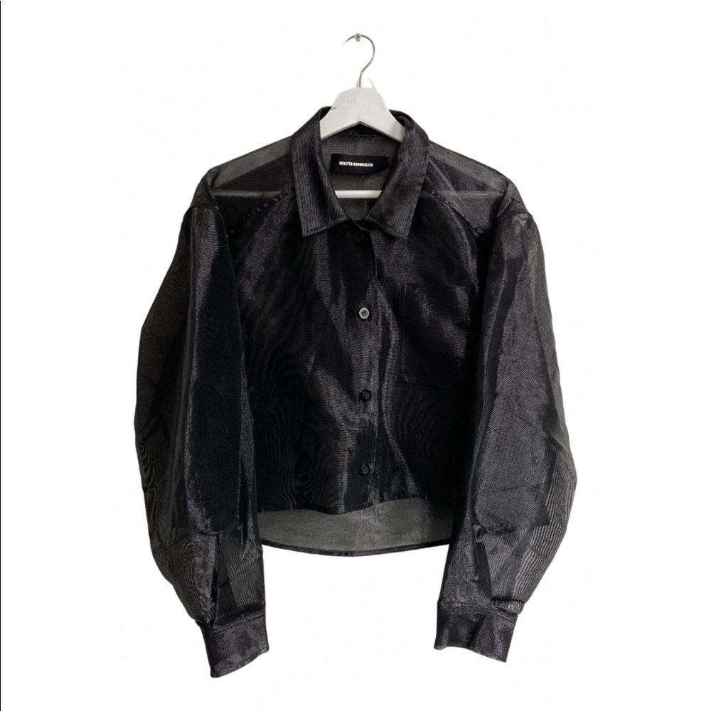 MELITTA BAUMEISTER Black Sheer Metallic Effect Jacket